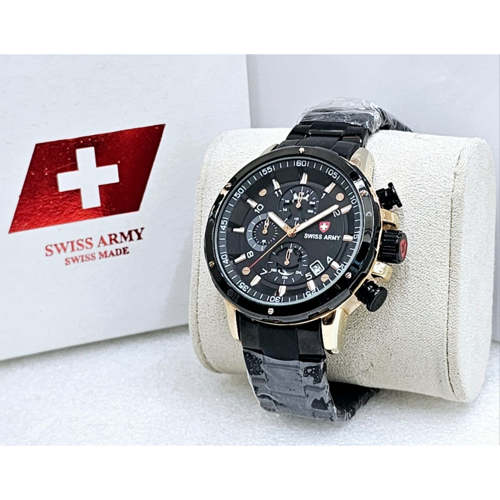 Jam Tangan Pria Swis Armi Chrono Aktif Jam Tangan Cowok Keren Tanggal Aktif Analog Free Box