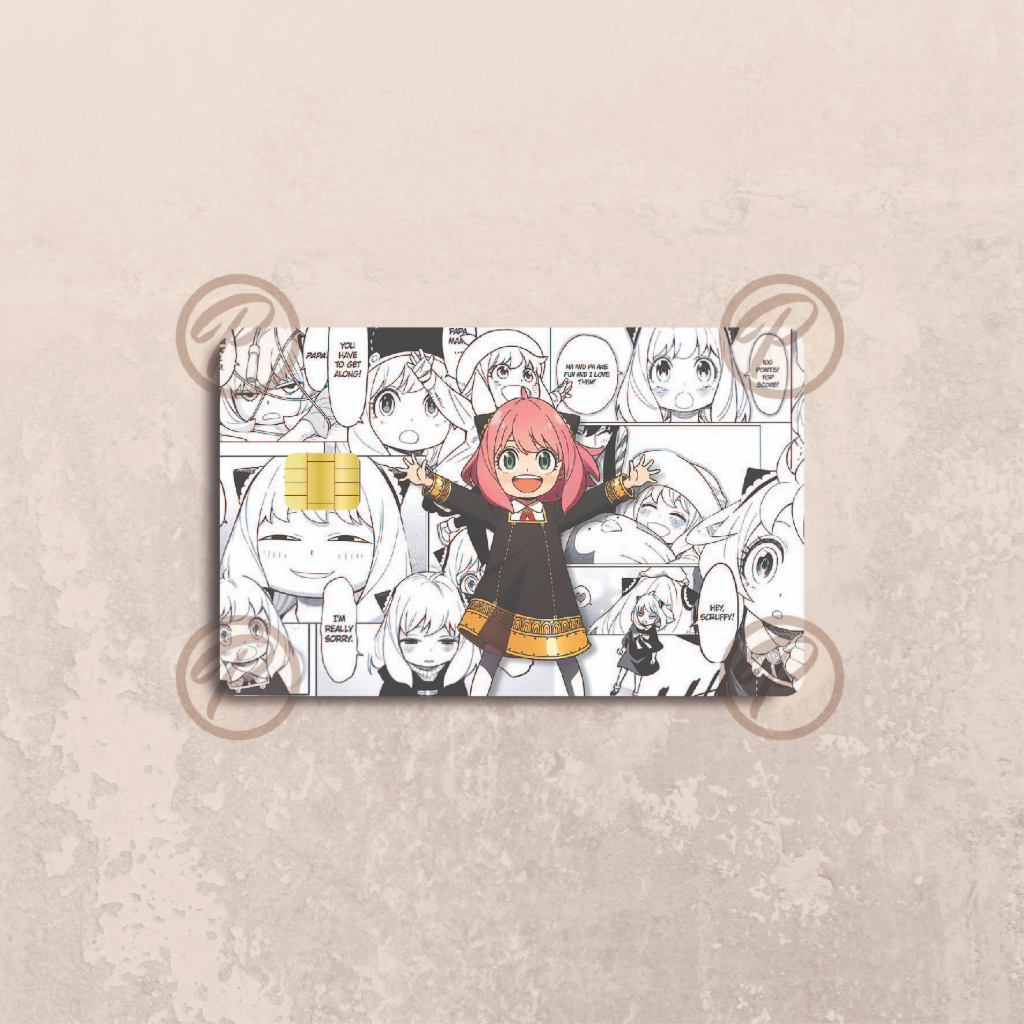 

C40 - ANYA - SPY X FAMILY - Card Cover Skin Sticker - PLIATA Stiker Kartu ATM, E-Money, E-Toll