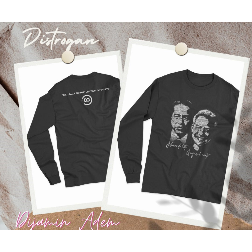 KAOS PRIA DISTROGAN SAHABAT GANJAR / SAHABAT GANJAR / GANJAR PRANOWO