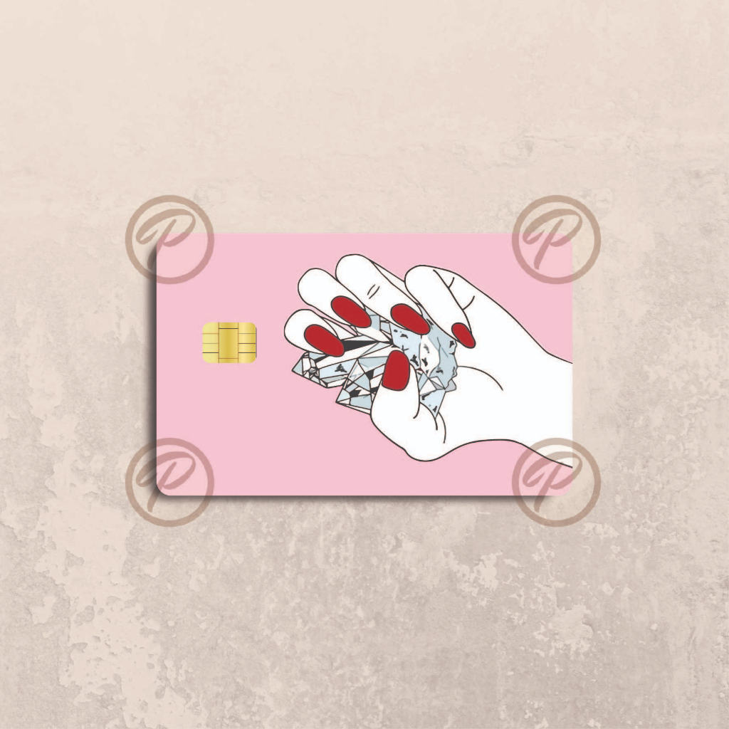 

O8 - DIAMOND CRUSH - Card Cover Skin Sticker - PLIATA Stiker Kartu ATM, E-Money, E-Toll