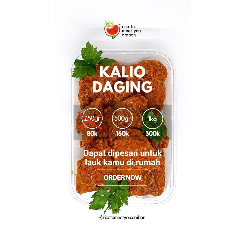 

Kalio daging 500gr