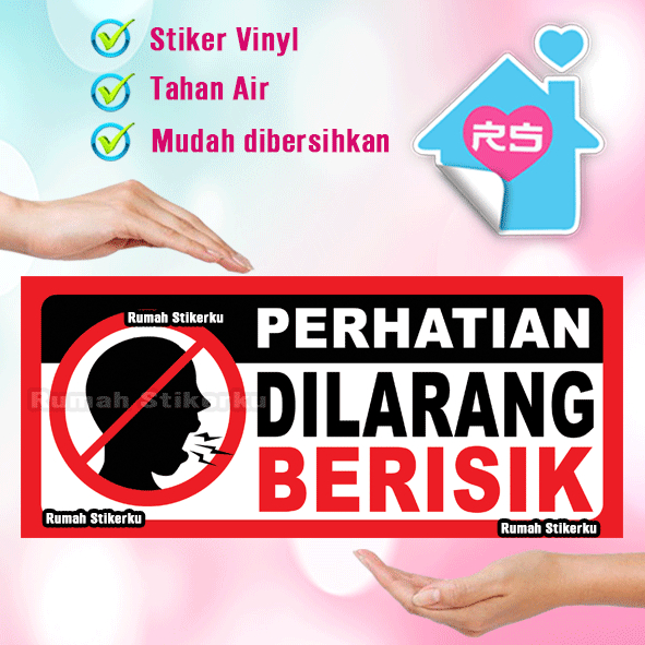 

Stiker Perhatian dilarang Berisik - Harap tenang