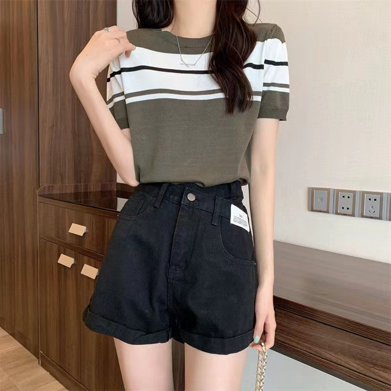 【Premium】Korean Short Sleeve Women T-shirt / Kaos Wanita Lengan Pendek 2836
