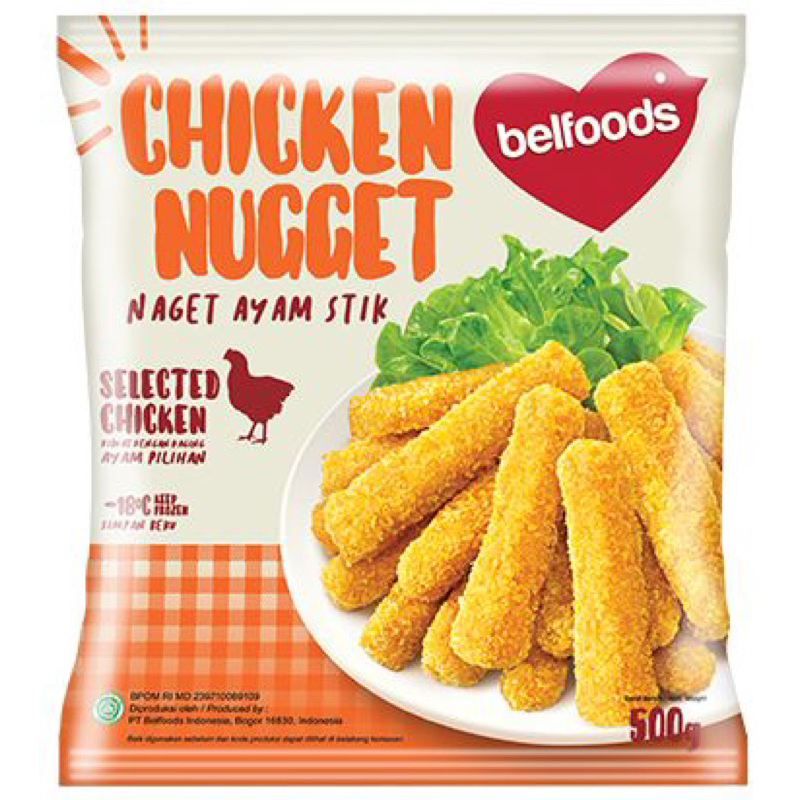 

Belfoods Chicken Nugget Stick 250gr 500gr 1000gr