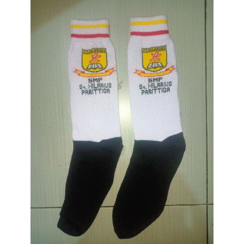 Kaos Kaki Sekolah Bordir Rajut Logo Custom Murah