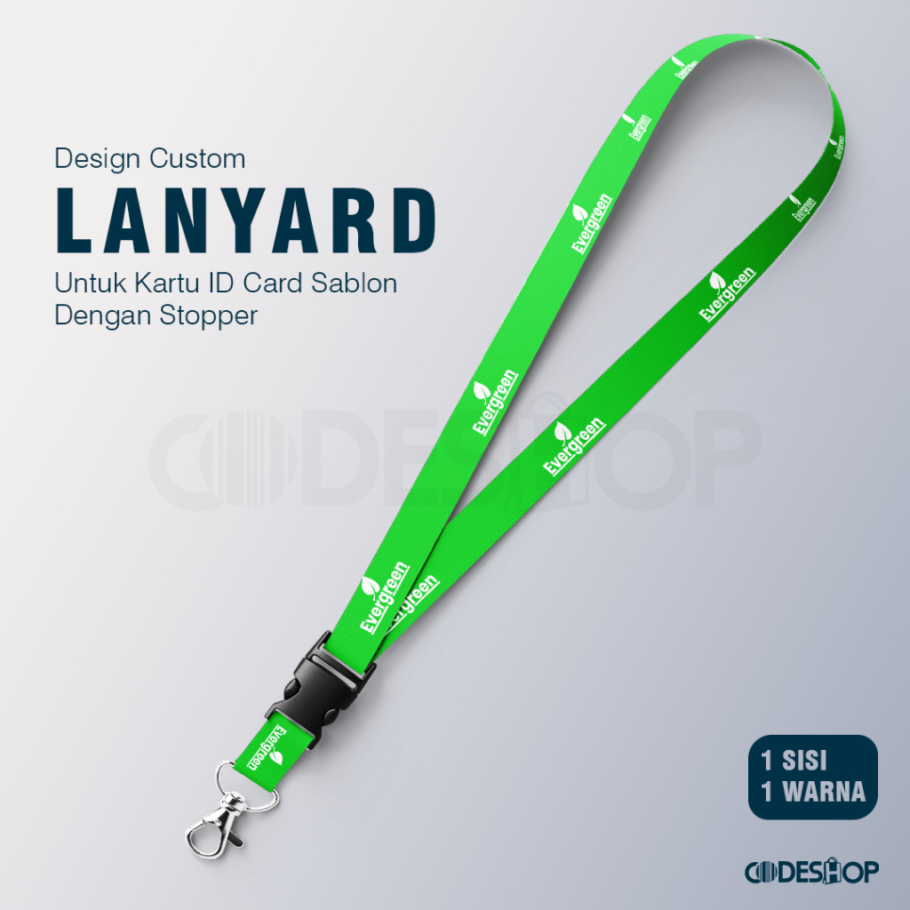

Sablon Lanyard Kartu Nama Dengan Stopper Lebar 2,5 cm