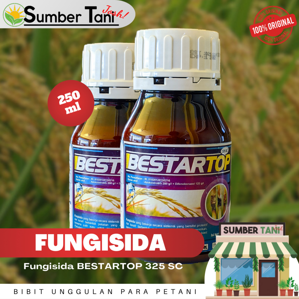 Fungisida BESTARTOP 325SC Kemasan 250ml Tbm Kemasan Baru Botol Putih