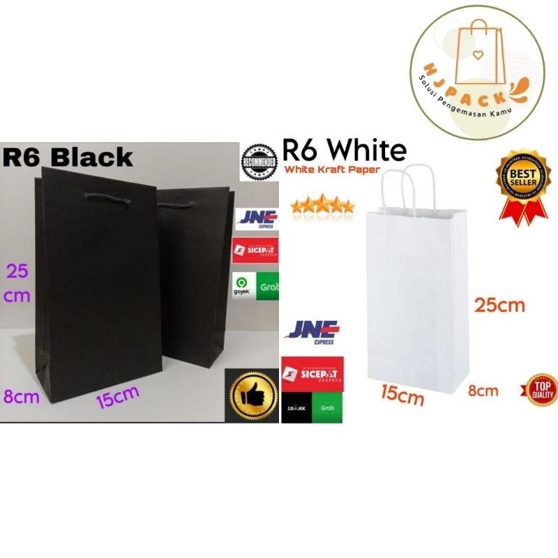 

Minimal Order 12 pcs dan Kelipatan 12pcs! Paperbag Polos Hitam Putih R6 15x8x25 Goodie Bag Souvenir Tas Kertas Botol Tumblr Paperbag Polos