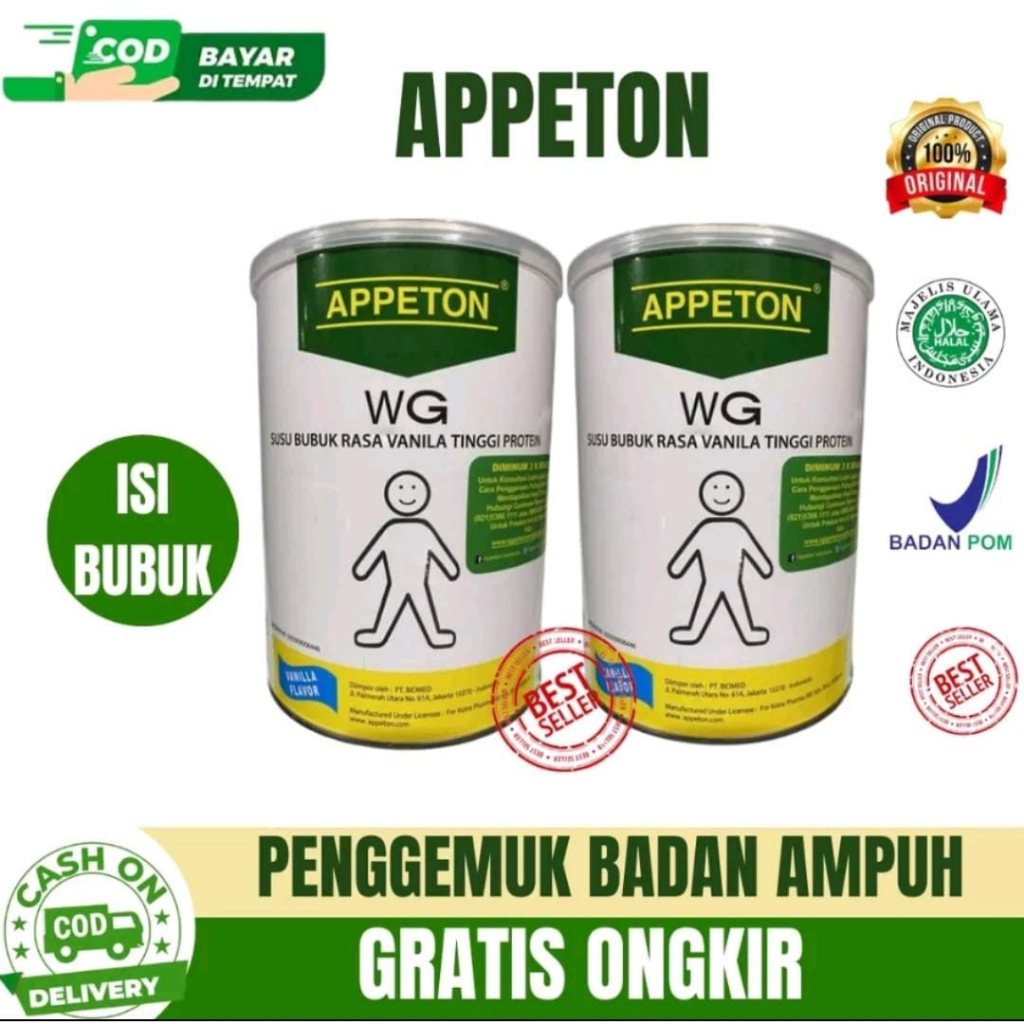 

PROMO !!! Appeton Weight Gain Susu Untuk Gemuk Rasa Vanilla/Cokat (Dewasa)