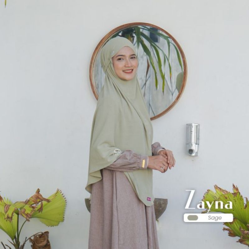 KHIMAR ZAYNA INSTAN SIZE L CRINKLE PREMIUM ARAFA HIJAB