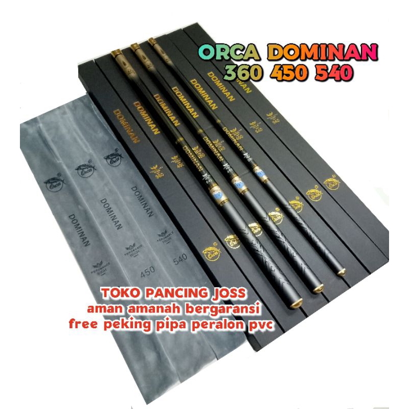 Joran Tegek ORCA DOMINAN 360 450 540 bahan carbon kaku ringan kuat