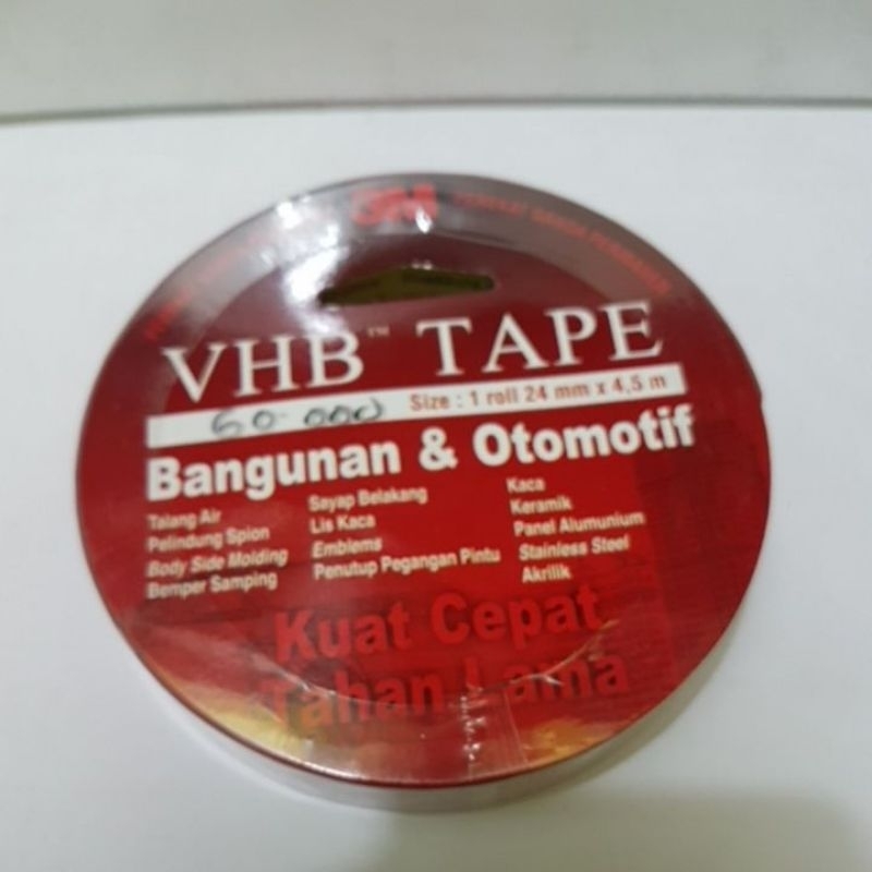 

3m double tape VHB TAPE 1roll 24mmx 4,5m,bangunan dan otomotif