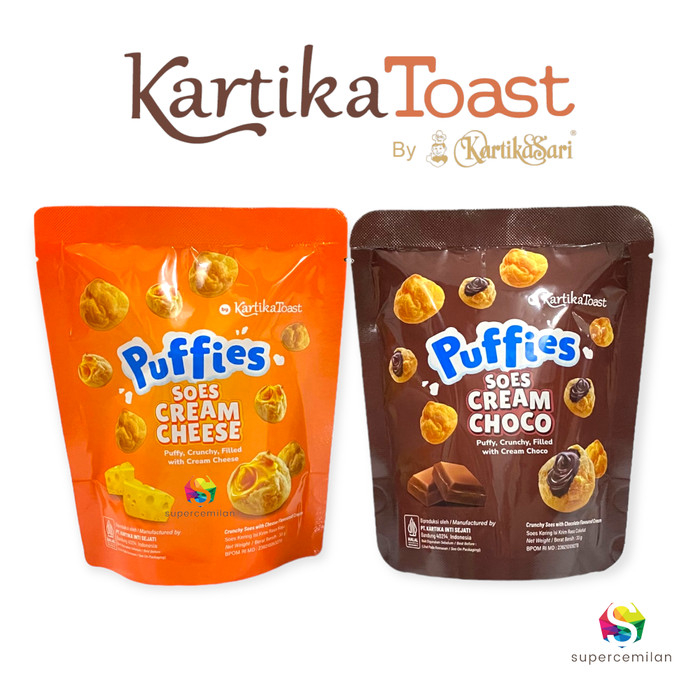 

Kartika Toast Soesnack Crispy Puff - Kartika Sari Soes - Puffies Coklat - Puffies Keju