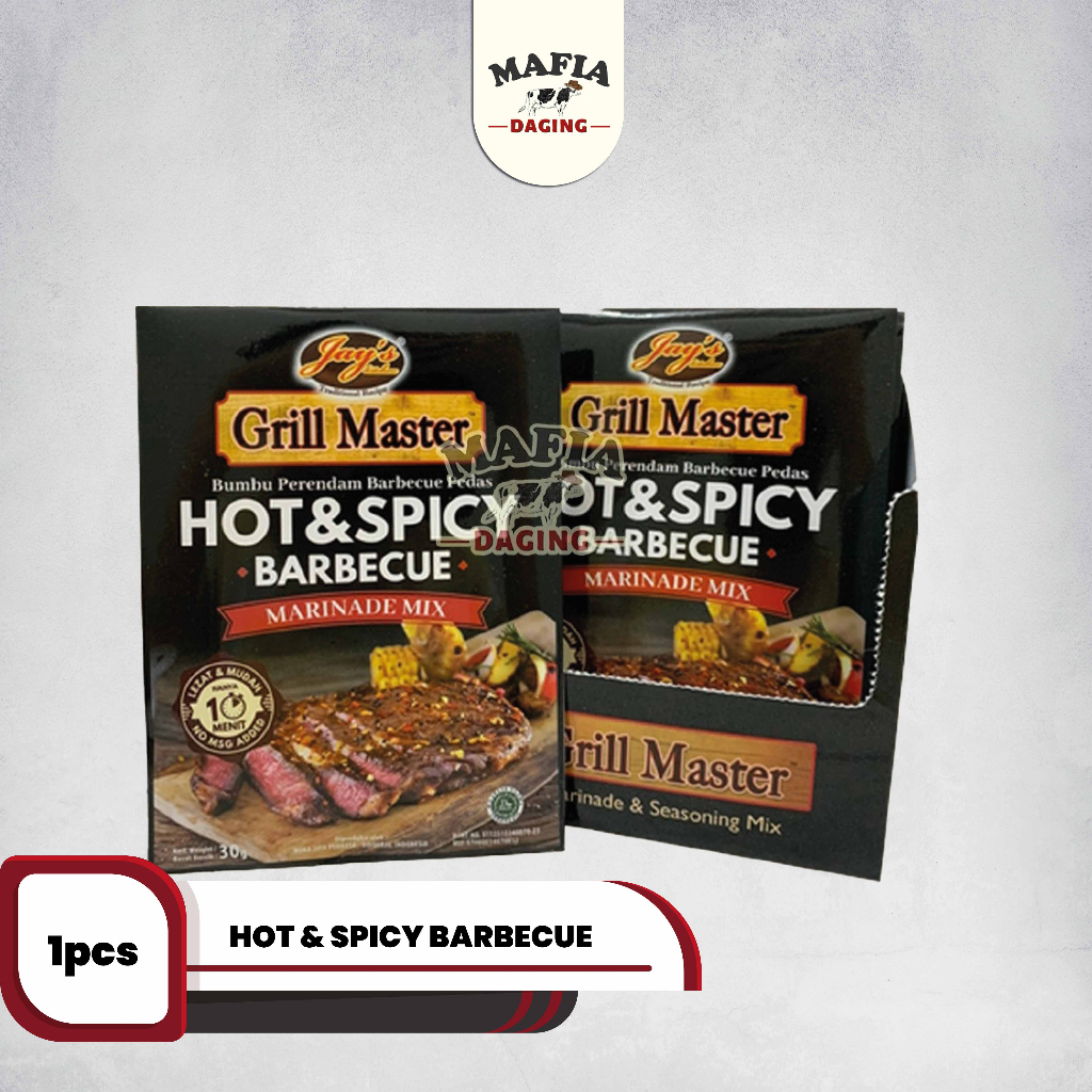 

[Mafia Daging] Marinade Mix Jay's Grill Master Hot & Spicy Barbecue - Harga Spesial