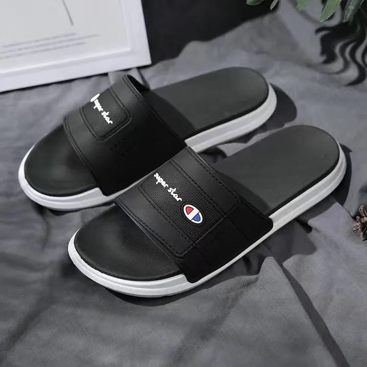 Promo 07-07   gratis ongkit !! Sendal Selop Dewasa Air Sport 2 Karet Import-champion hitam 38