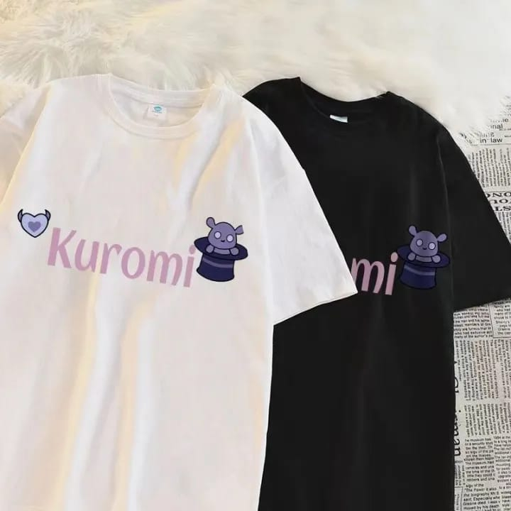 MYSTIQUE.ID BAJU KAOS COUPLE KUR*OMI HAT AND DEVIL LOVE LUCU DAN AESTHETIC