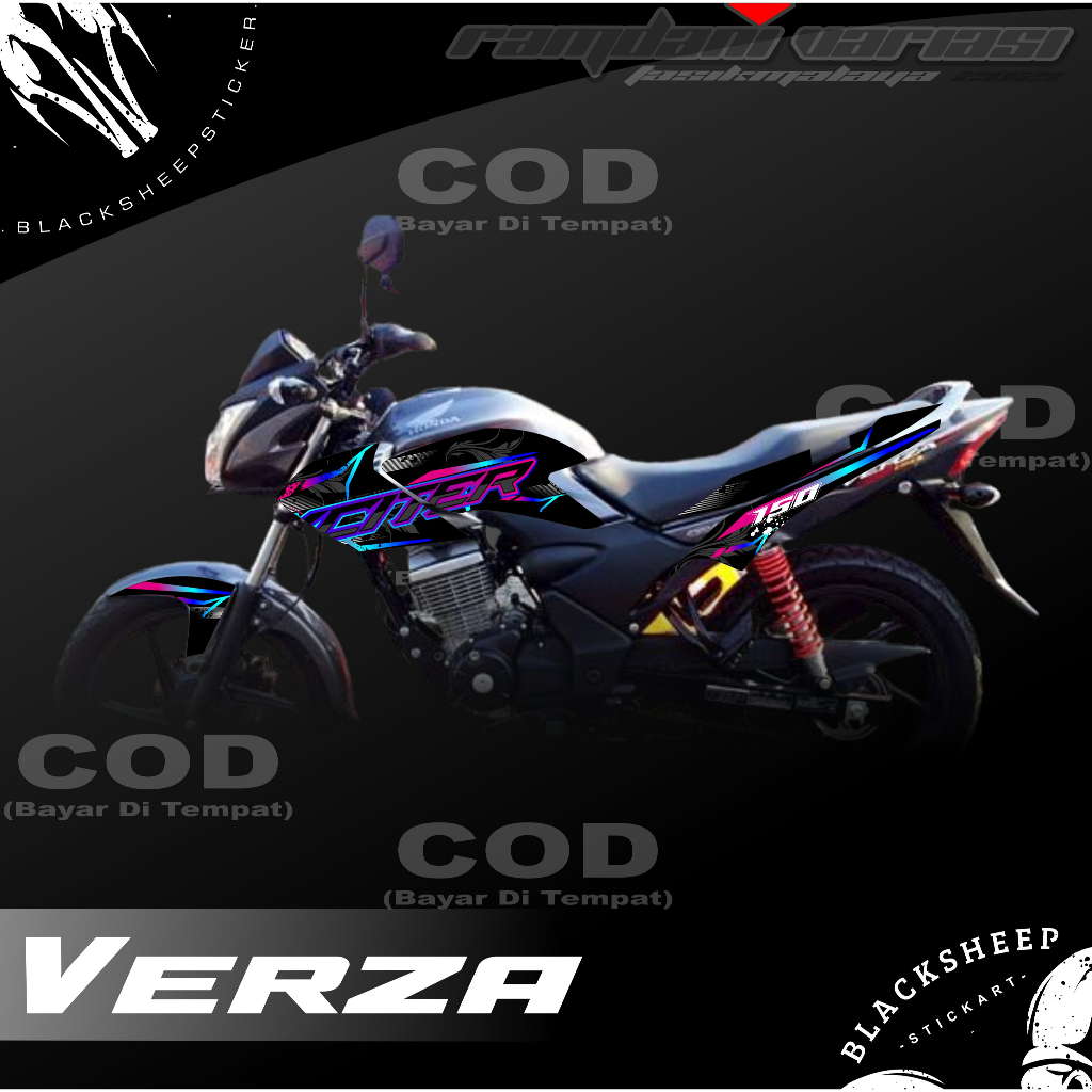STRIPING VARIASI VERZA - STIKER VARIASI VERZA OLD/LAMA - STRIPING VERZA RAINBOW