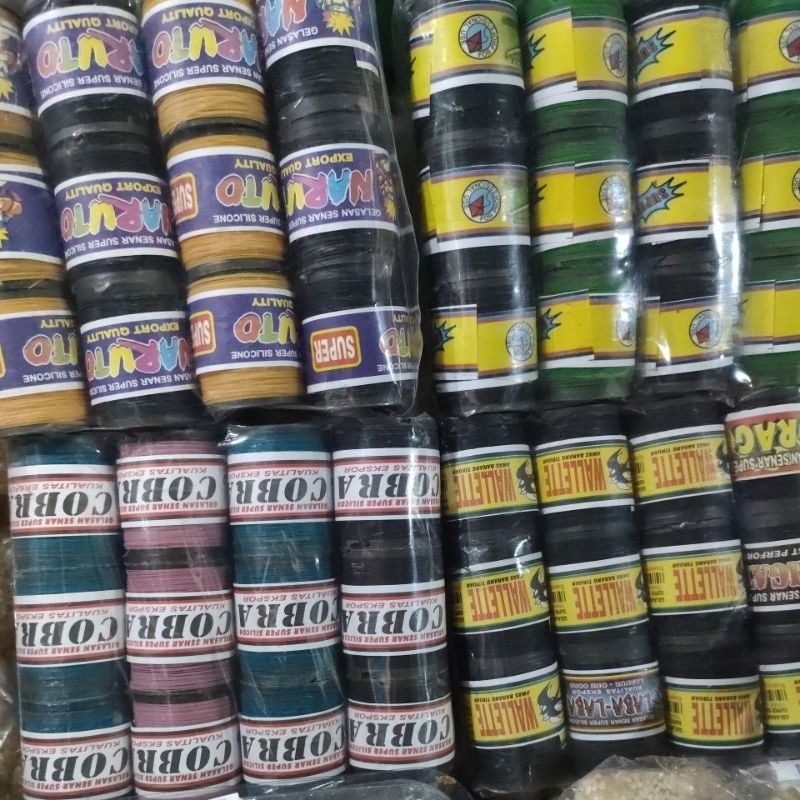 benang gelasan senar super silicone benang layangan ukuran kecil isi 12 pcs