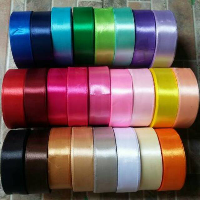 

1 METER Pita Satin 2,5 cm 1 inchi inch kado hampers