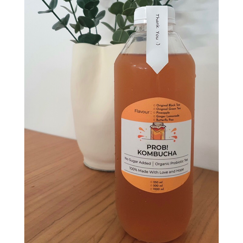 

Kombucha Black Tea - 1000ml - Probiotic Drink - PROB!