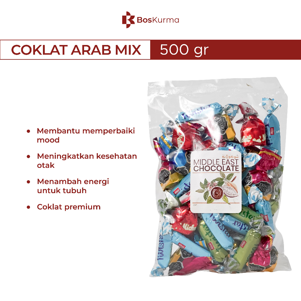 

Coklat Arab Mix 500 Gram Cokelat Turki Oleh Oleh Haji Umroh