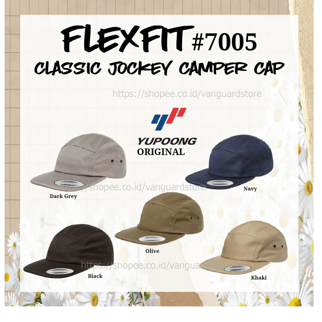 TOPI YUPOONG 7005 FLEXFIT CLASSIC JOCKEY CAMPER CAP ORIGINAL