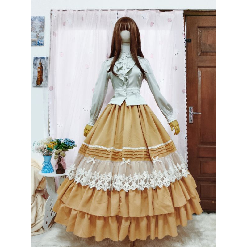 rok lolita mori korea japanese style vintage panjang premium