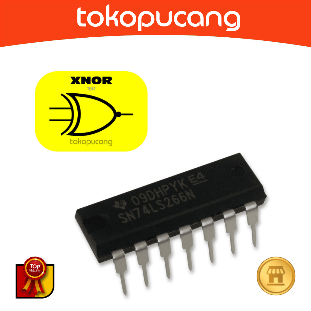 IC TTL 74266 XNOR GATE LOGIC 74LS266 TRANSISTOR LOGIKA SN74LS226