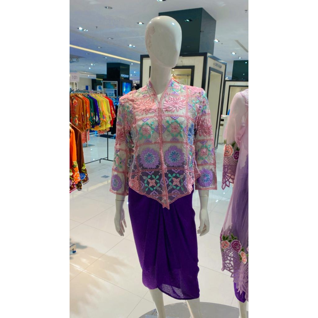 Kebaya Encim Kawung Tegel Kunci Ungu Dusty By Roemah Kebaya Vielga