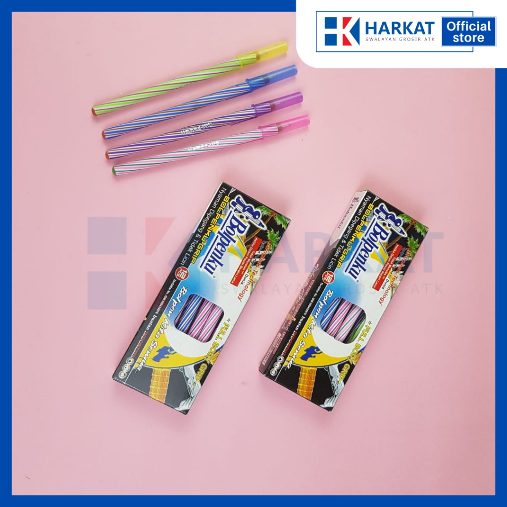

[12 PCS] Polpen Bolpoin Murah Pulpen Bolpoin Bolpenku Pen Lilin Spiral Doreng Lerek