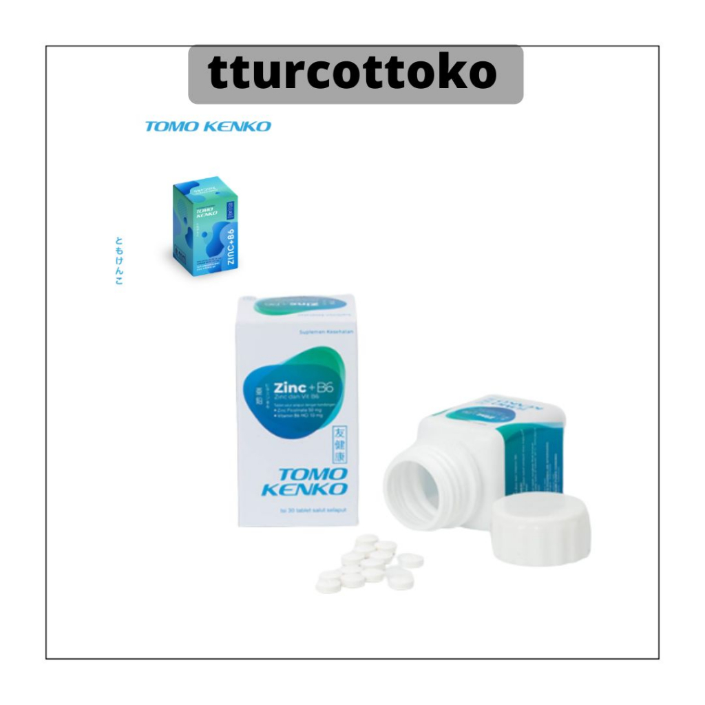 ⚡tturcottoko⚡Tomo Kenko Zinc 50 mg + Vitamin B6 High Quality | Daya tahan Tubuh / tomo kenko vit zin
