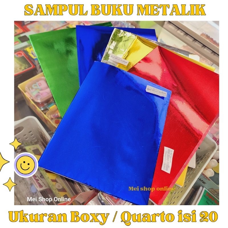 

Sampul Buku Tulis Warna Metalik Boxy Quarto isi 20 Lembar