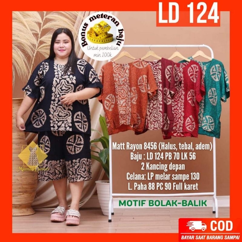 SET KULOT JUMBO LD 130 / SETELAN CELANA PENDEK WANITA JUMBO XXL BIGSIZE / SET CELANA PENDEK LENGAN P