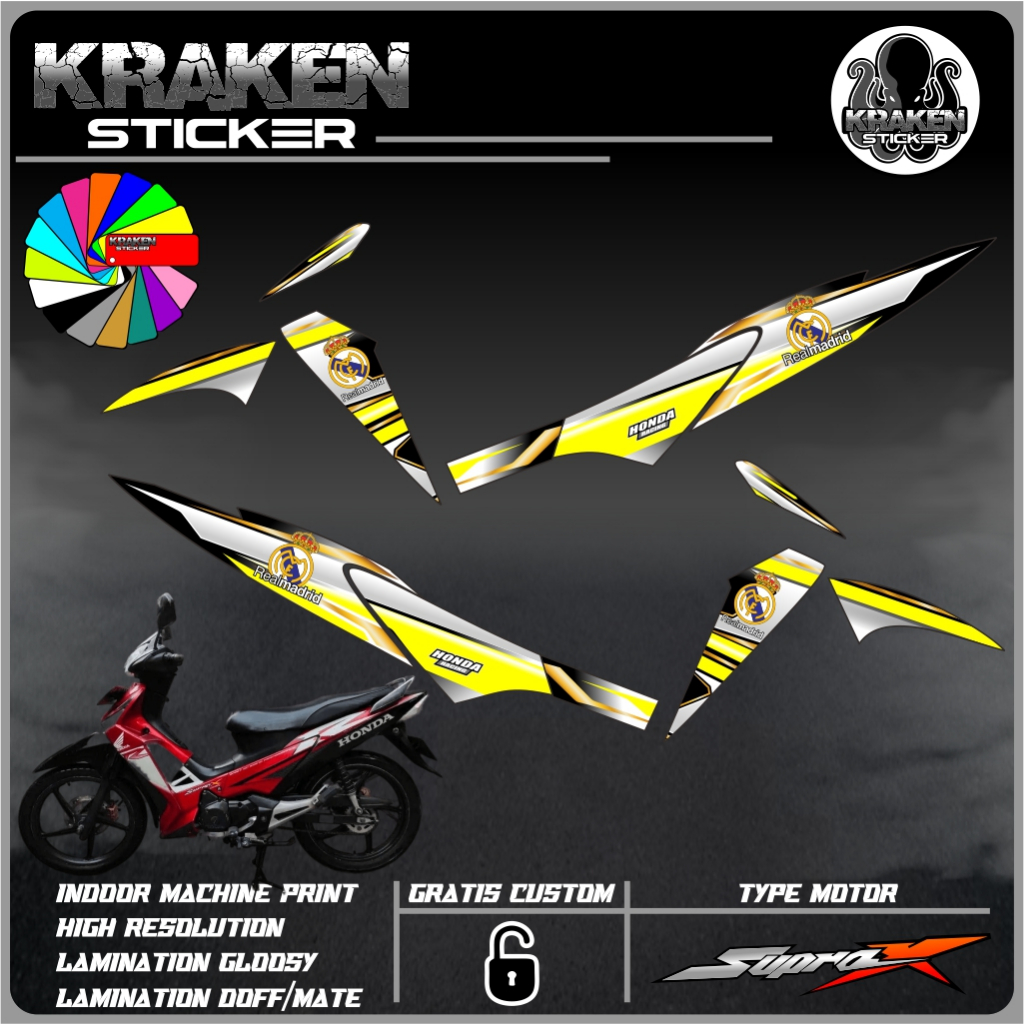 STRIPING SUPRA X 125 2008 STIKER SUPRA X 125 STICKER LIS LIST SUPRA X 125 2008 CODE 08