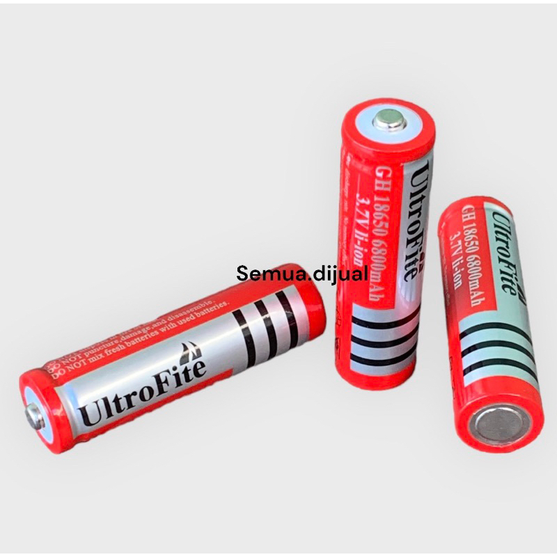 Semua.dijual Batu Baterai 18650 3,7volt 6800mAh Baterai Cas Bettry charger