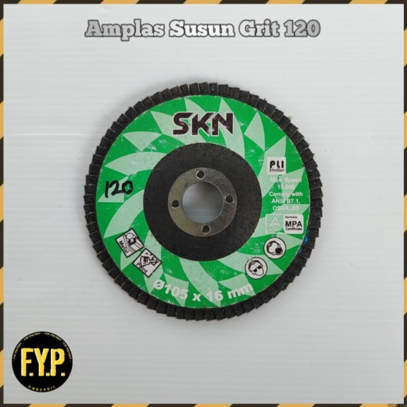 Amplas Susun Tumpuk Mata Gurinda Gerinda Besi Fleksibel Flep Sanding Grit 120