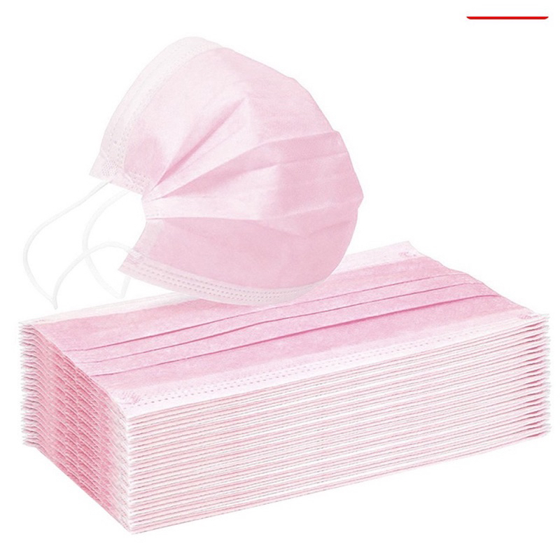 MASKER EARLOOP 3PLY WARNA PINK | MASKER 3 PLY 1 PCS - PINK