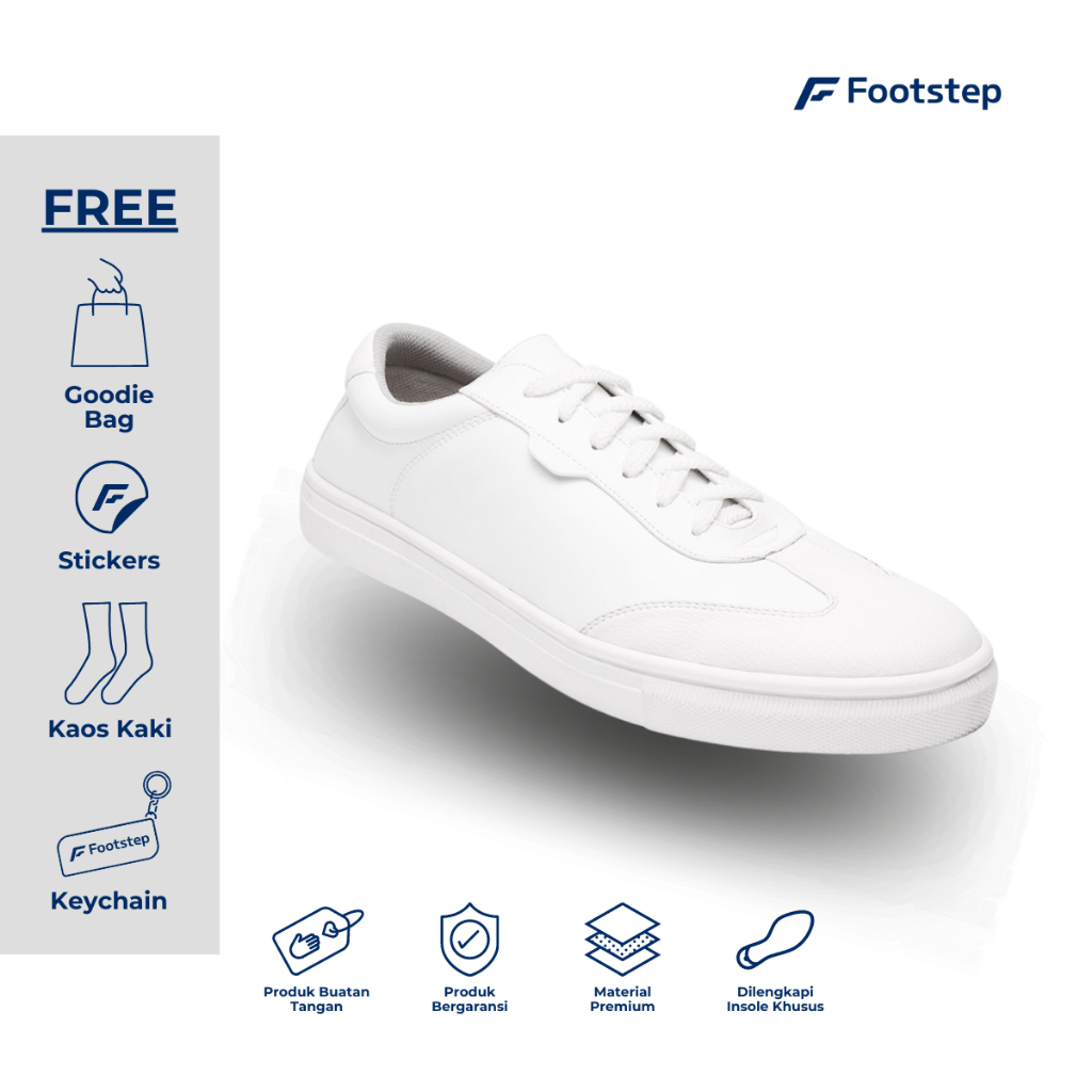 Footstep Footwear Sepatu pria Sneakers Argo White Original Shoes