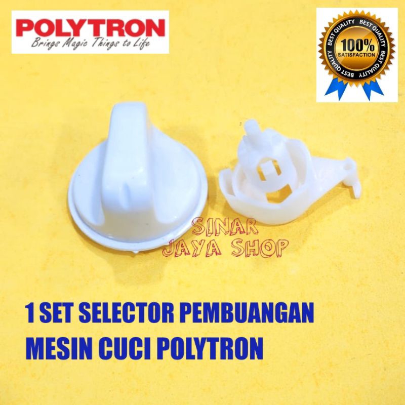 1 SET KNOP + SELECTOR PEMBUANGAN MESIN CUCI POLYTRON 2 TABUNG