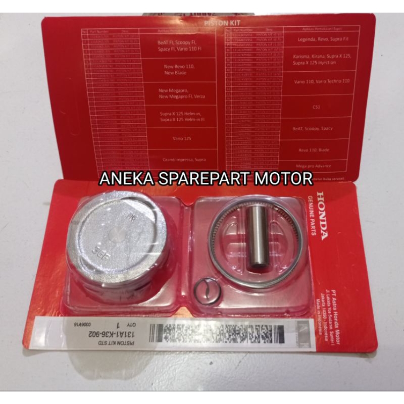 PISTON KIT HONDA VARIO 150 STANDAR STD K36 SEHER VARIO 150 STD K36