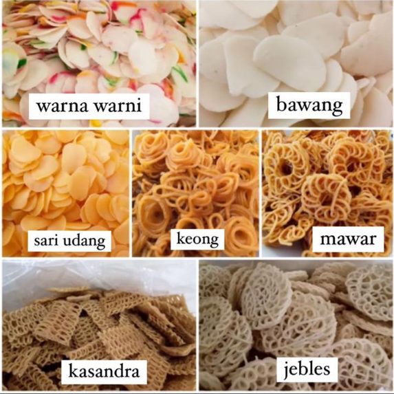 

Termurah Kerupuk Mentah-Kerupuk Sari Udang-Bawang-Jebles-Kassandra