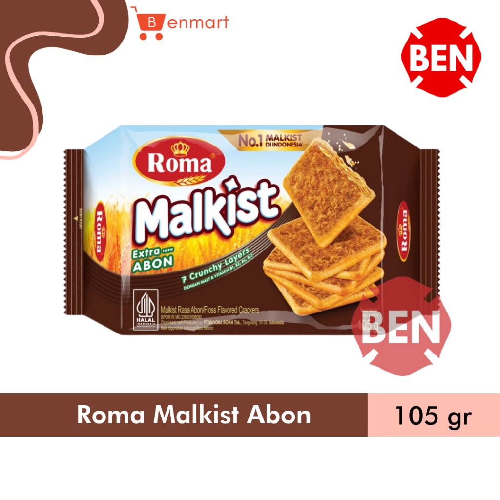 

ROMA MALKIST RASA ABON GURIH 105g 105gr 105 g gr - Crackers Biskuit Coklat Sapi Kotak Dus Malkis