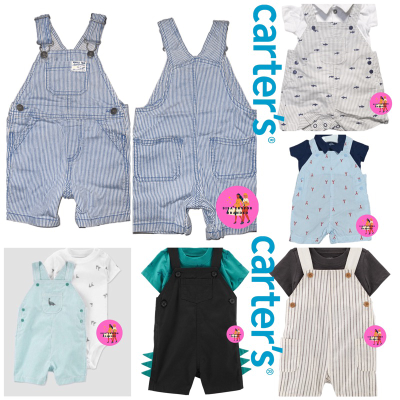 [PART 1] OVERALL BABY 1SET CARTER'S ANAK NB-24 BULAN MOTIF