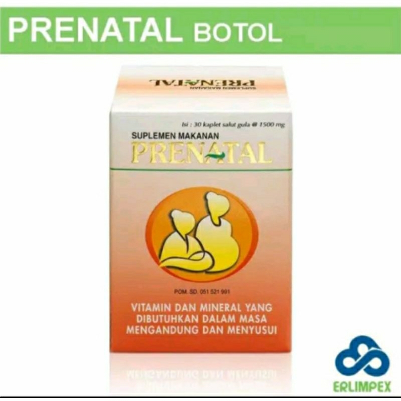 Prenatal Suplemen Vitamin & Mineral Untuk Kehamilan - Prenatal Botol isi 30 Kaplet