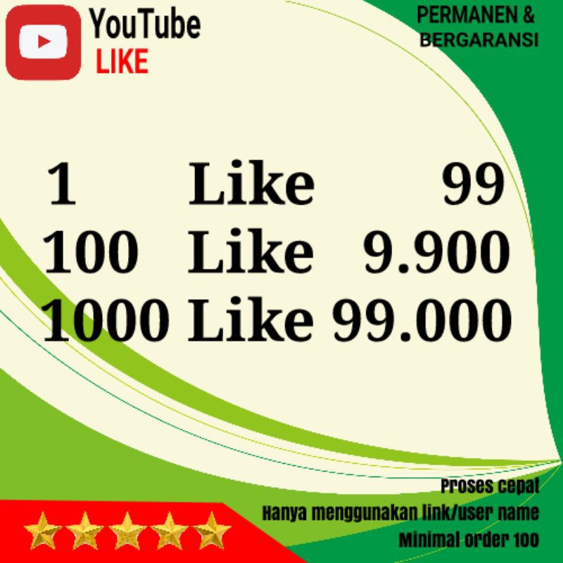 TERBARU YOUTUBE LIKE || TERMURAH || BERGARANSI