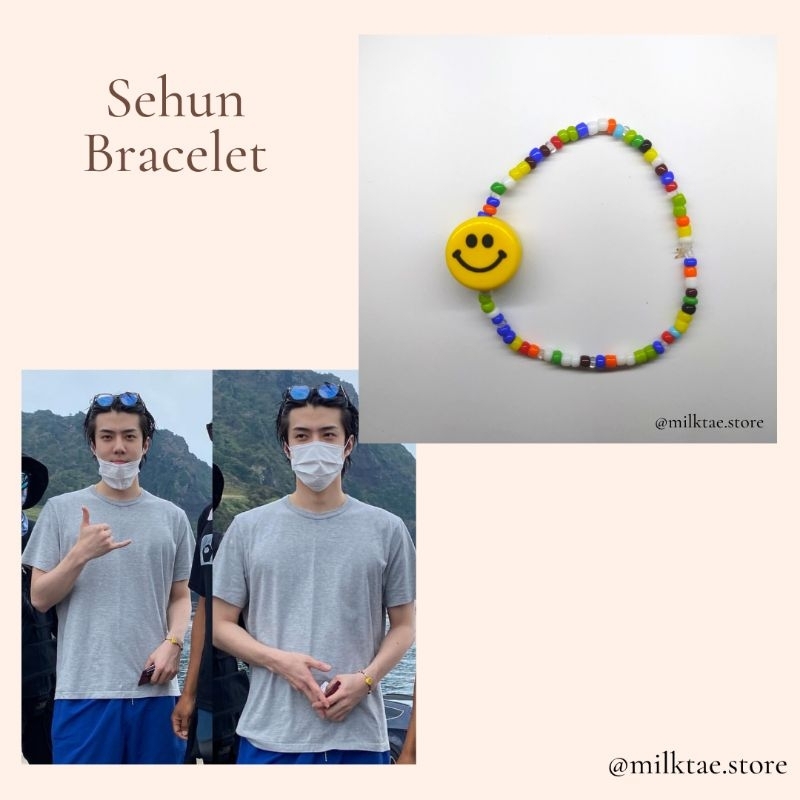 Gelang Kpop Sehun EXO (Bracelet) Beads Manik Mute