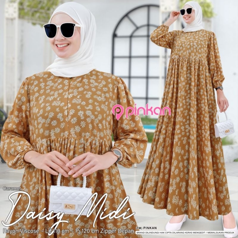 JELITA #4 MIDI DRESS MURAH RAYON VISCOSE BUSUI FRIENDLY BY PINKAN