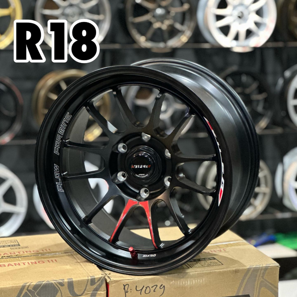 VIPER ring 18 FLOW FORMING pcd 6x139,7 velg mobil pajero fortuner Lebar 9 ET 0