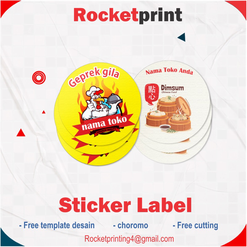 

stiker label kemasan / Freeform desain