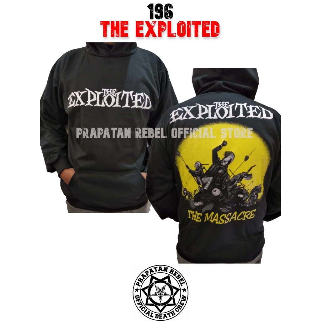 Sweater Hoodie EXPLOITED Pullover Musik Rock Punk Metal PRAPATAN REBEL